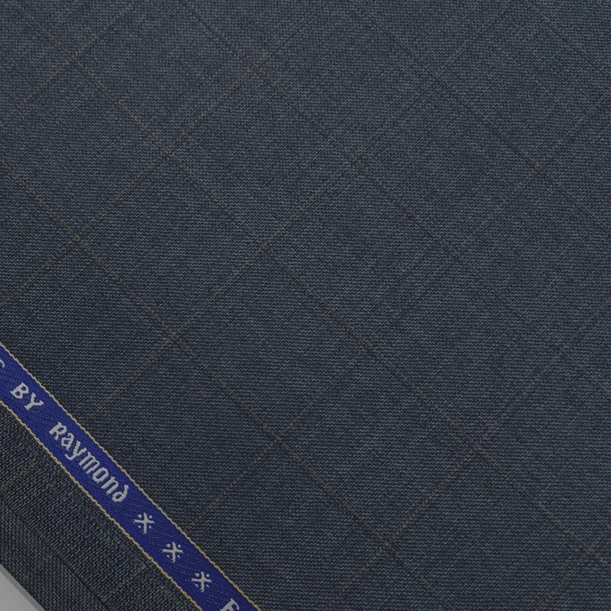 Suit Fabric Raymond Super Luxurious 40% Rich Wool Broad Check Color Greyish Blue