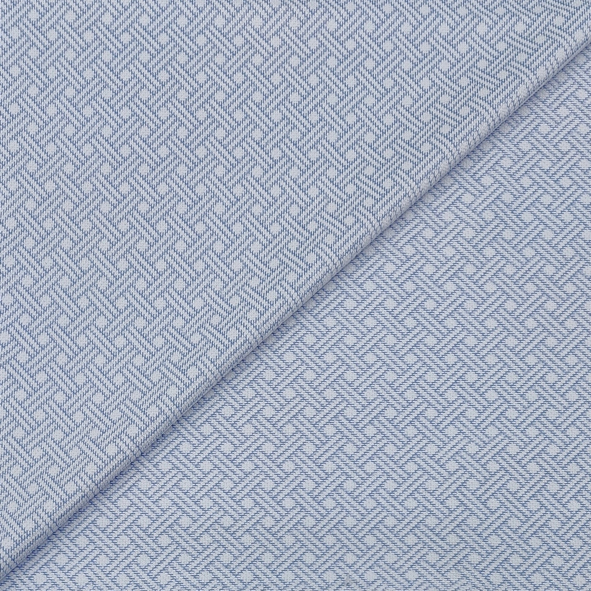 Blazer Fabric ManTire Italian Stretchable Jacquard Colour Blue N White