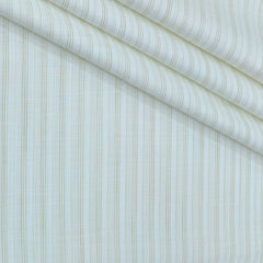 Shirt Fabric Arvind 100% Pure Cotton PinStripes Colour Light Green N Off White