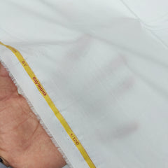 Shirt Fabric Raymond Chairman Super 1/120s Count Giza Cotton Plain Colour White