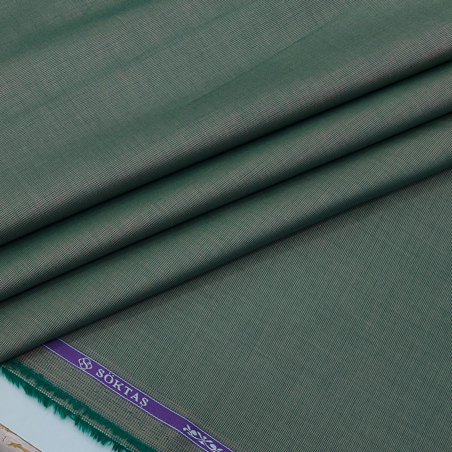 Shirt Fabric Soktas 100% Cotton Oxford Weave Colour Feldgrau Green