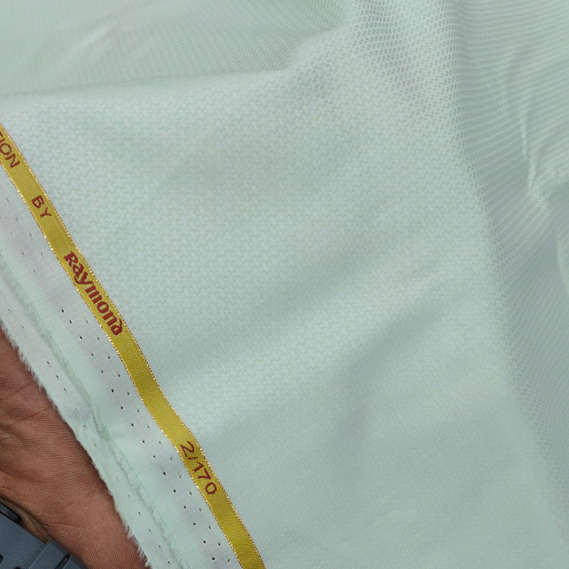 Shirt Fabric Raymond Chairman Super 2/170s Count Giza Cotton Weave Jacquard Colour Pistachio Green
