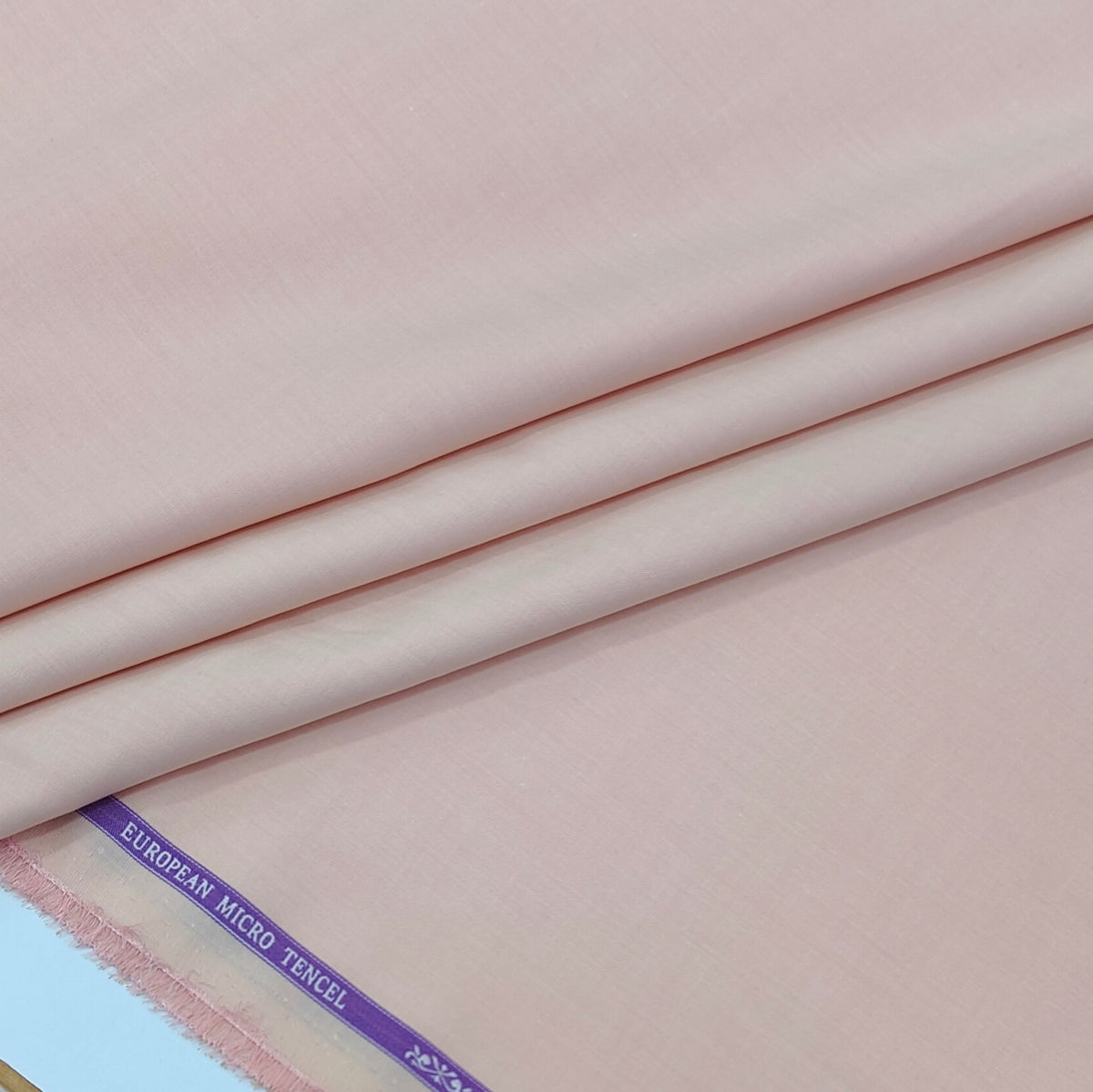 Shirt Fabric Soktas Tencel Plain Colour Baby Pink