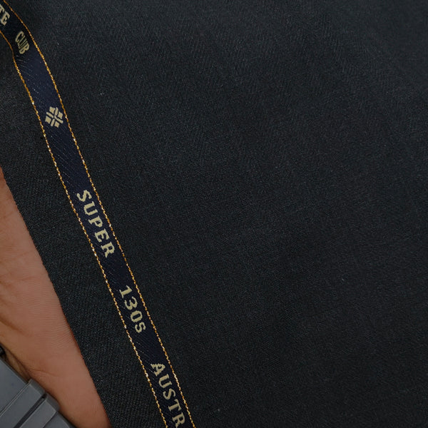 Trouser Fabric OCM Exotic Premium Super 130s Count 40% Merino Wool Color Dark Worsted Grey