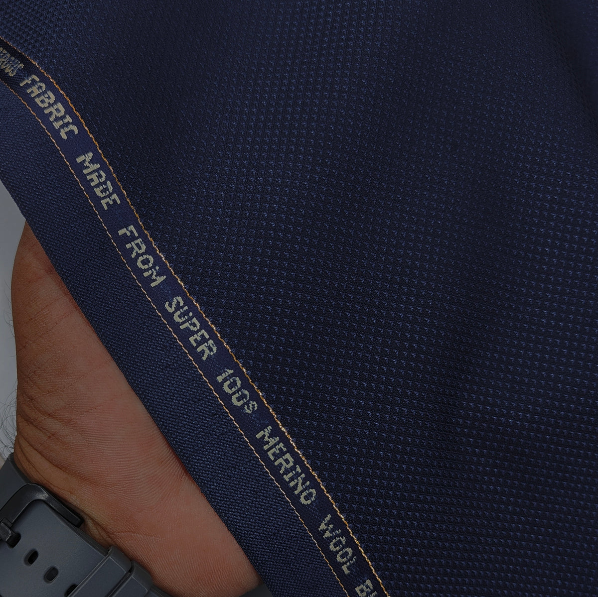 Suit Fabric Raymond Exotic Super 100s Count Luxurious 40% Rich Wool Dobby Color Dark Indigo