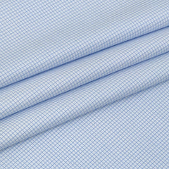 Shirt Fabric Donear LA Finish Premium Giza Cotton Pin Check Colour Blue N White