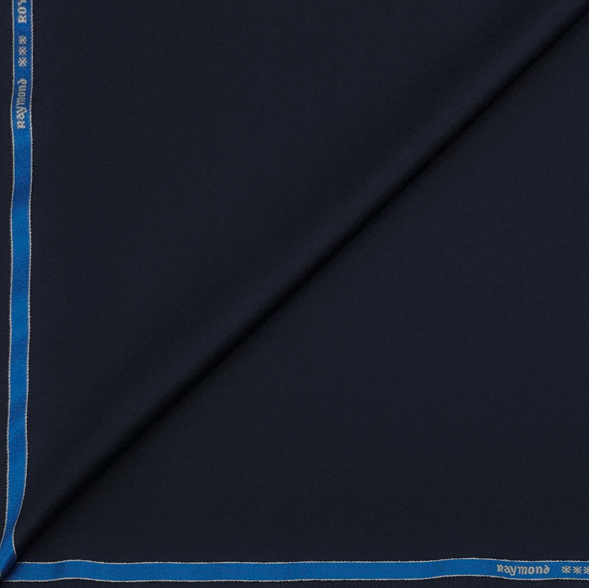Raymond Exotic Premium Super 120s Count 30% wool Plain Suiting Fabric Colour Dark Night Blue