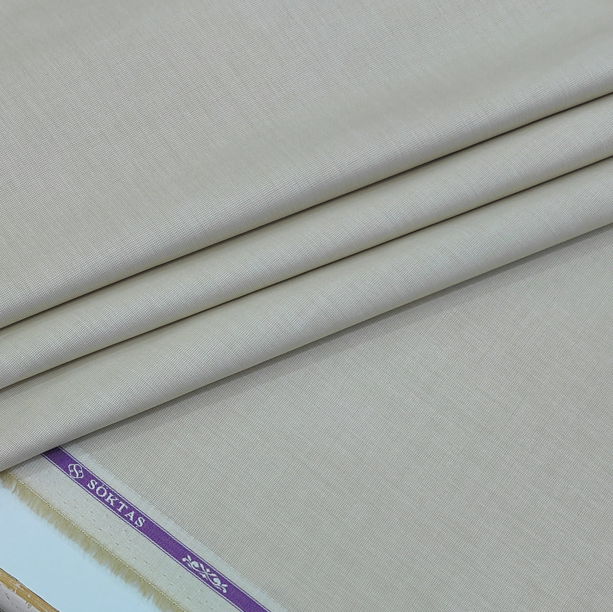 Shirt Fabric Soktas 100% Cotton Oxford Weave Colour Parchment Beige