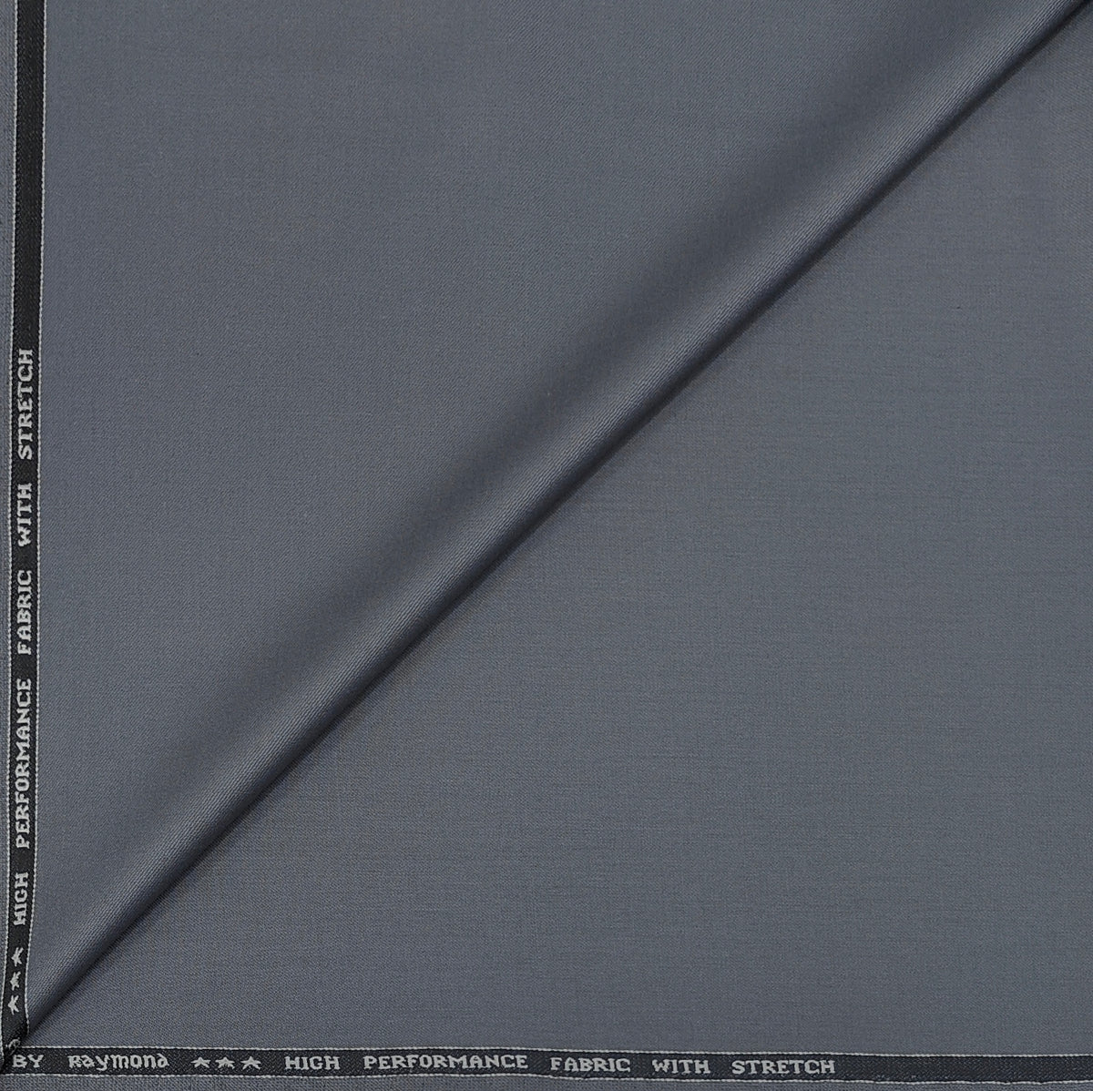 Blazer Fabric Raymond Poly Viscose Self Slub Colour Grey