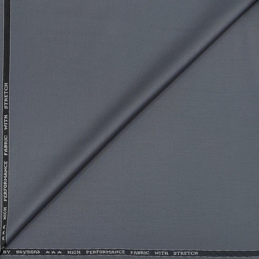 Blazer Fabric Raymond Poly Viscose Self Slub Colour Grey