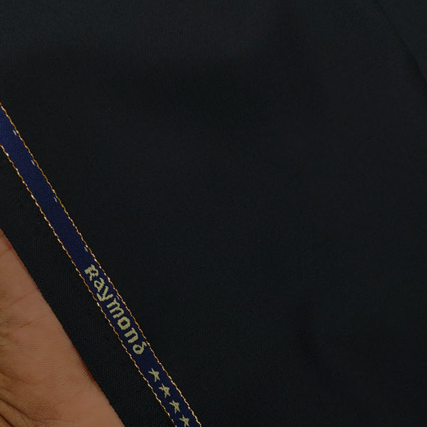 Suit Fabric Raymond Exotic Super 140s Count Luxurious 52% Rich Wool Plain Color Dull Black