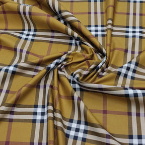Birla Century Premium Giza cotton Check Shirt Fabric colour Dark Brown - ManTire