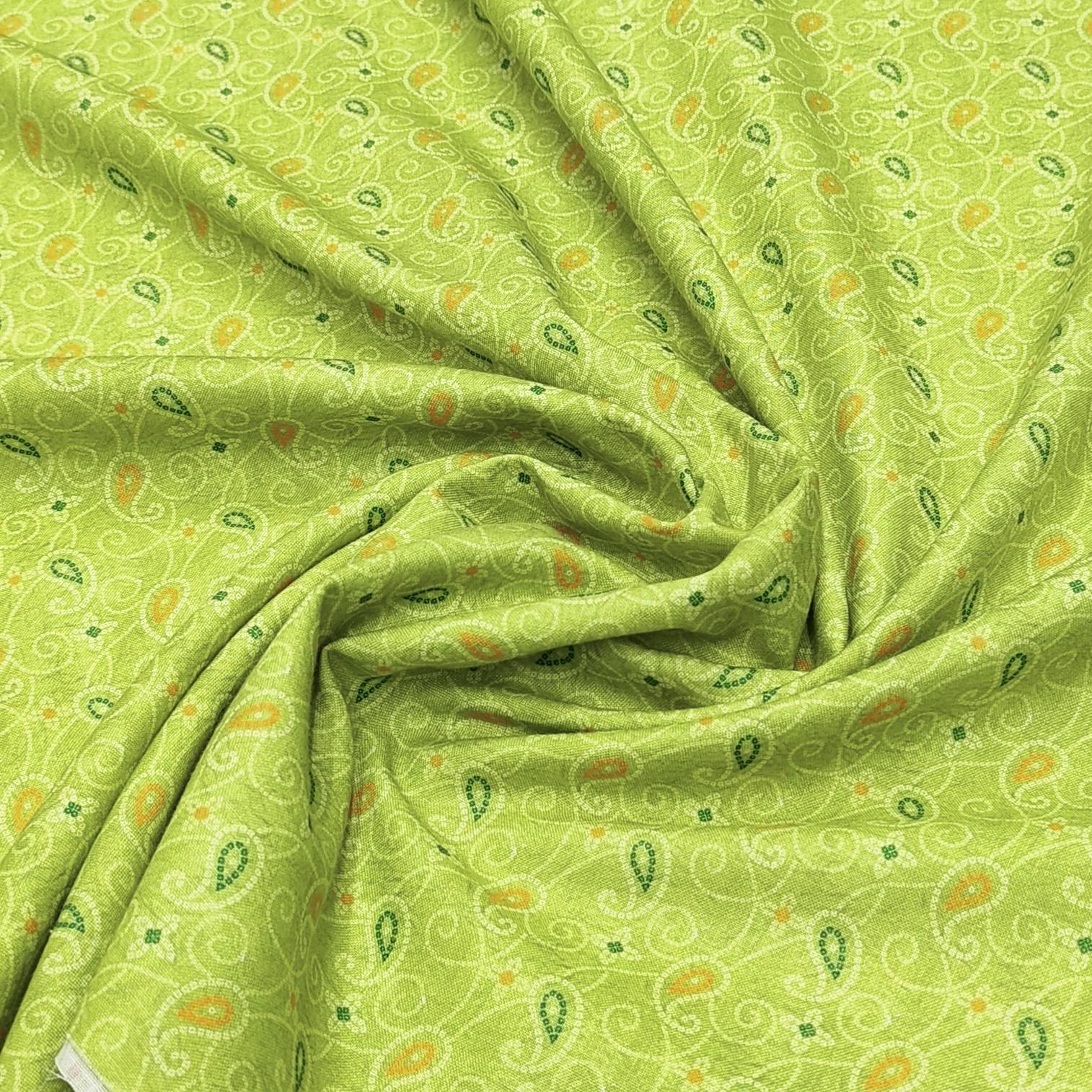 Mantire Special Wrinkle Free Digital Printed Shirt Fabric Colour mint green