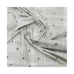 Solino Pure cotton Premium Light Green Printed shirt Fabric - ManTire