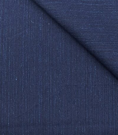 Arvind Navy Blue denim Trouser Fabric for men