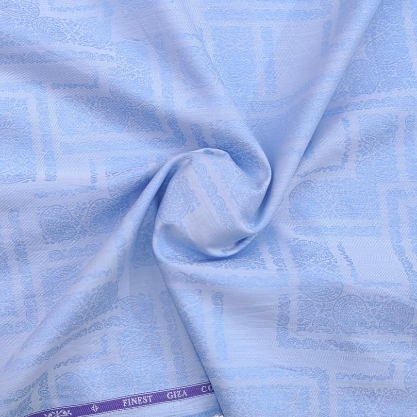 soktas light blue premium jacquard shirt fabric