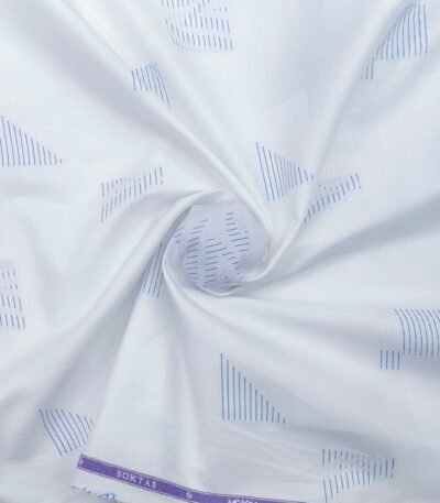 sokats white premium jacquard shirt fabric