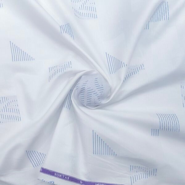 sokats white premium jacquard shirt fabric