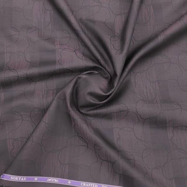 soktas dark brown premium jacquard shirt fabric