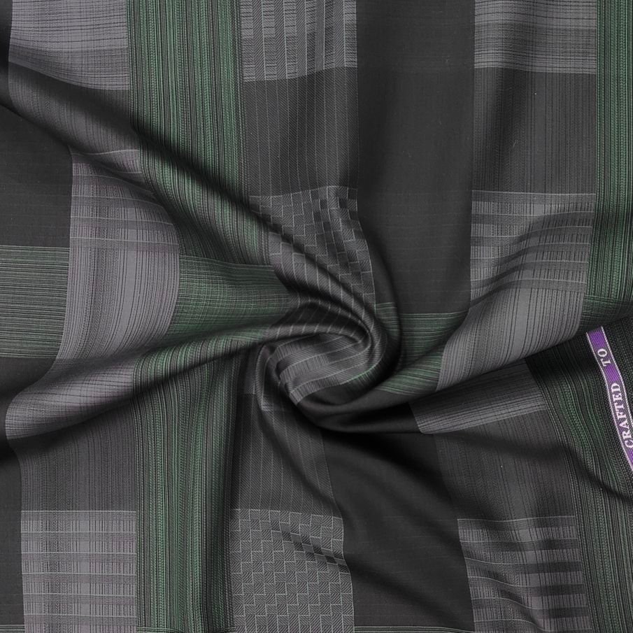 soktas Green jacquard premium mens shirtfabric