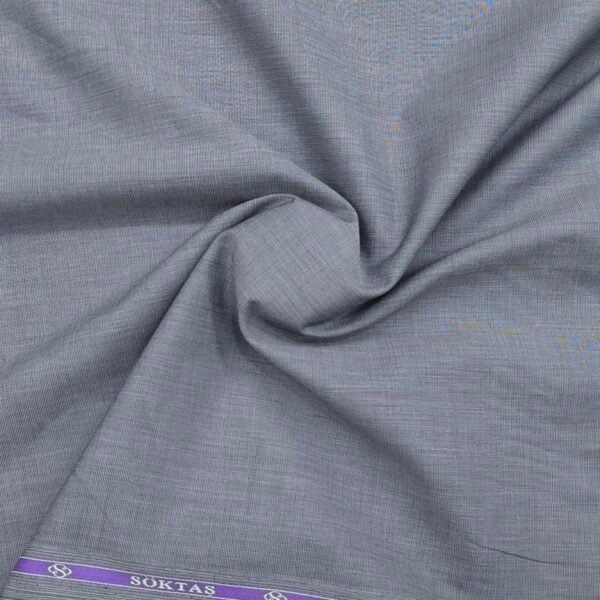 soktas dark grey plain premium shirt fabric