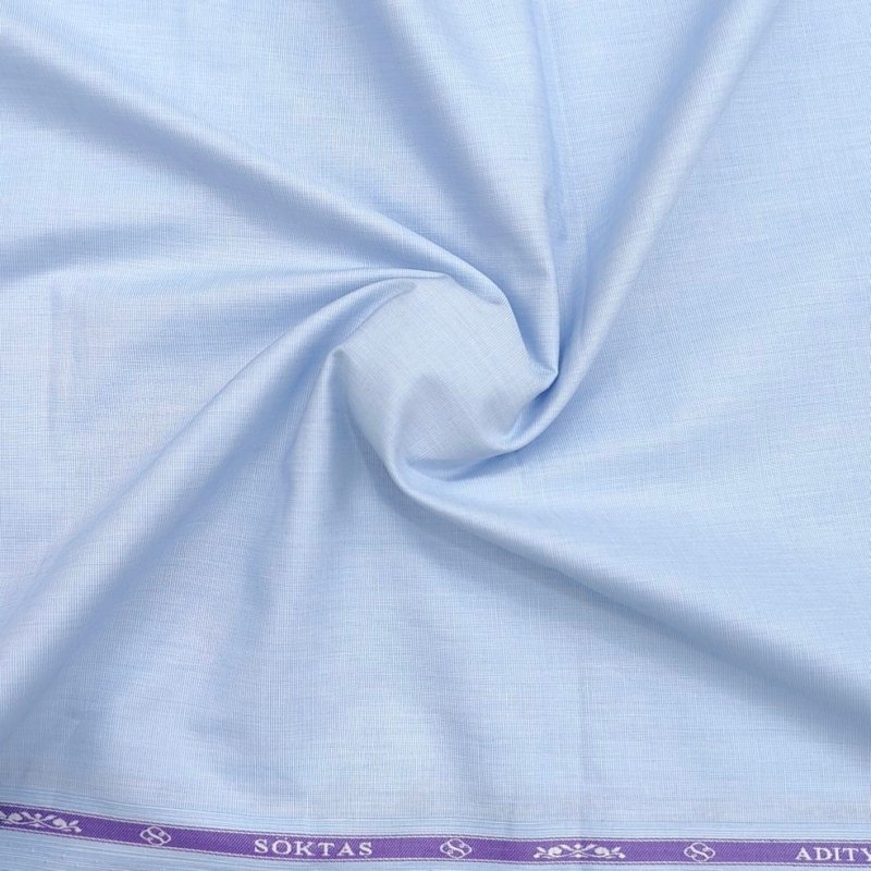 soktas plain ice blue premium fill a fill shirt fabric