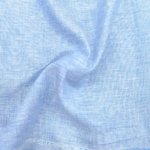 Linen Club Pure Linen 60 Lea Plain shirt fabric colour light blue