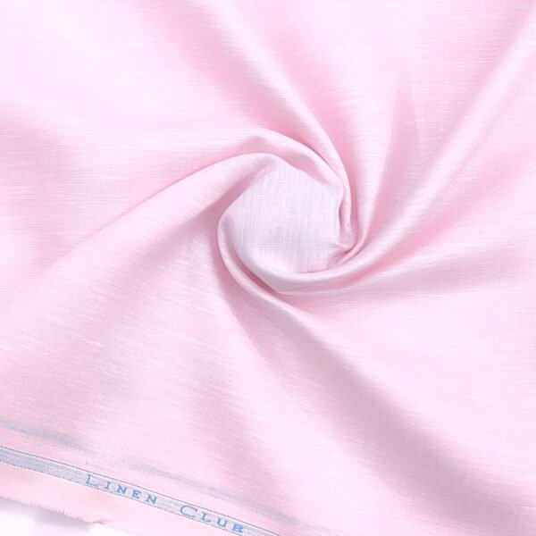 linen club pure linen 60 lea plain shirt fabric colour light pink