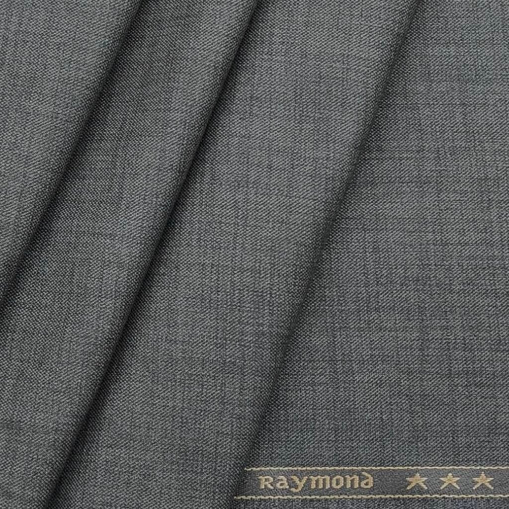 Raymond Self Check Dark Grey mens pant fabric