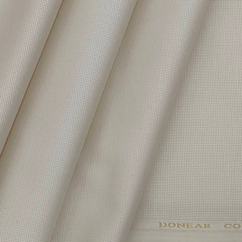 Donear Light Brown Self Textured Cotton Trouser Fabric