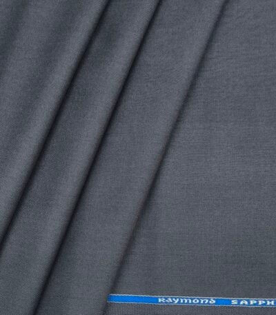 Raymond sapphire terry wool matti Plain dark grey pant fabric