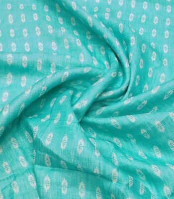 Solino Pure linen 60lea Aqua Blue Jacquard shirt fabric