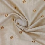 ManTire Pure Silk Embroidery Butta Kurta Fabric colour Beige