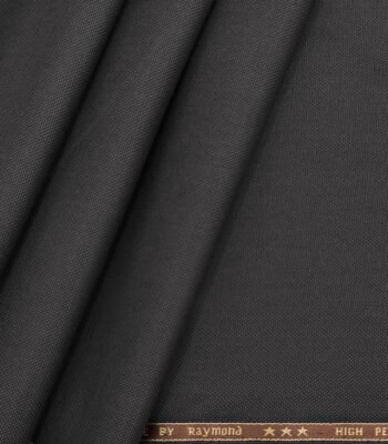 Raymond self textured dark coffee lycra pant fabric