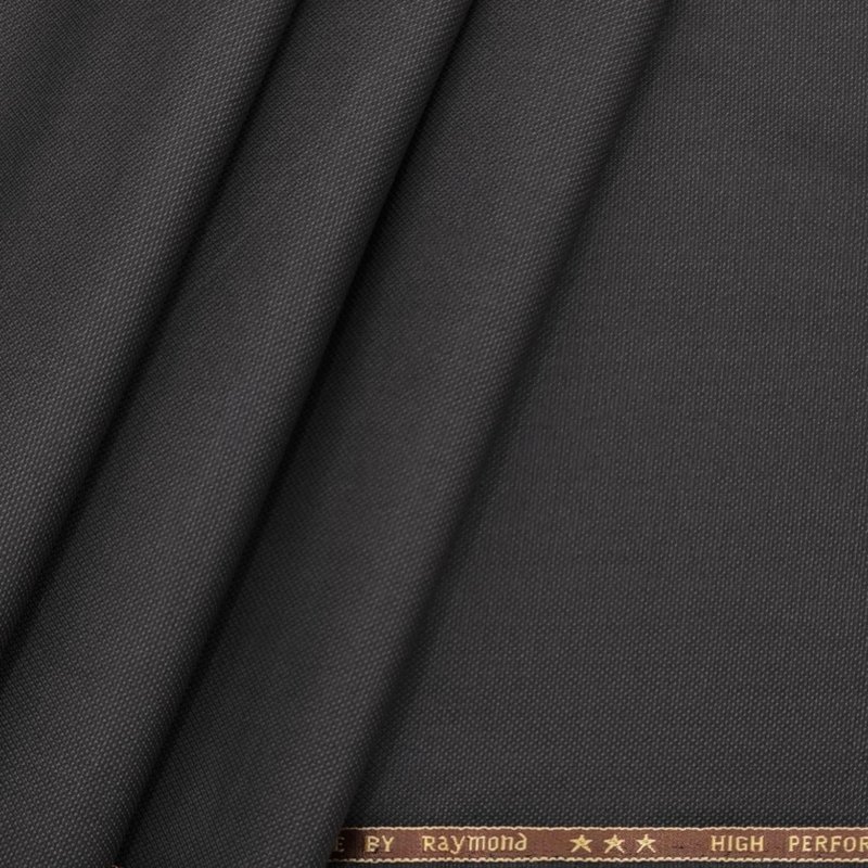 Raymond self textured dark coffee lycra pant fabric