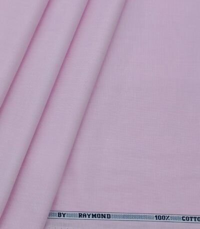 Raymond premium plain fill a fill pure cotton shirt fabric colour baby pink