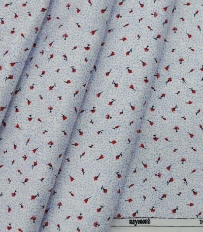 Raymond Giza cotton Premium printed shirt fabric colour light bluish Grey
