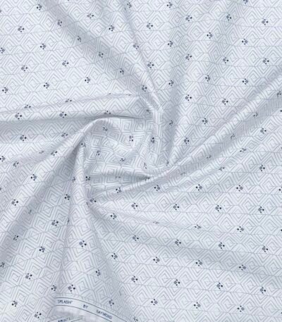 Raymond Giza Cotton Premium Printed Shirt Fbric Light Grey