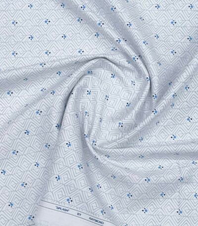 Raymond Pure cotton Printed shirt fabric colour light blue