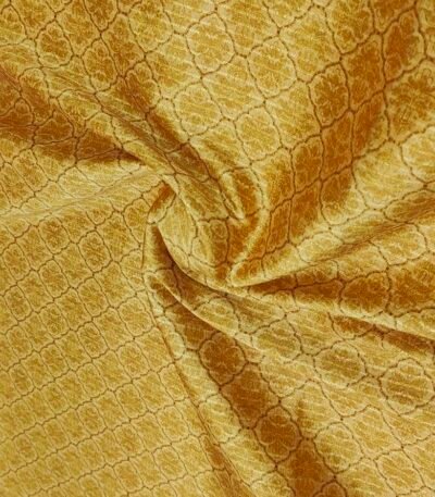 ManTire Silk Digital Print Kurta colour Mustard yellow