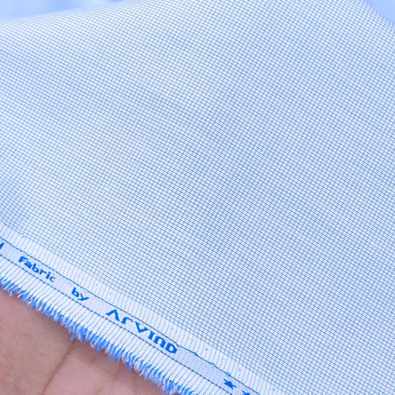 Light blue formal shirt fabric